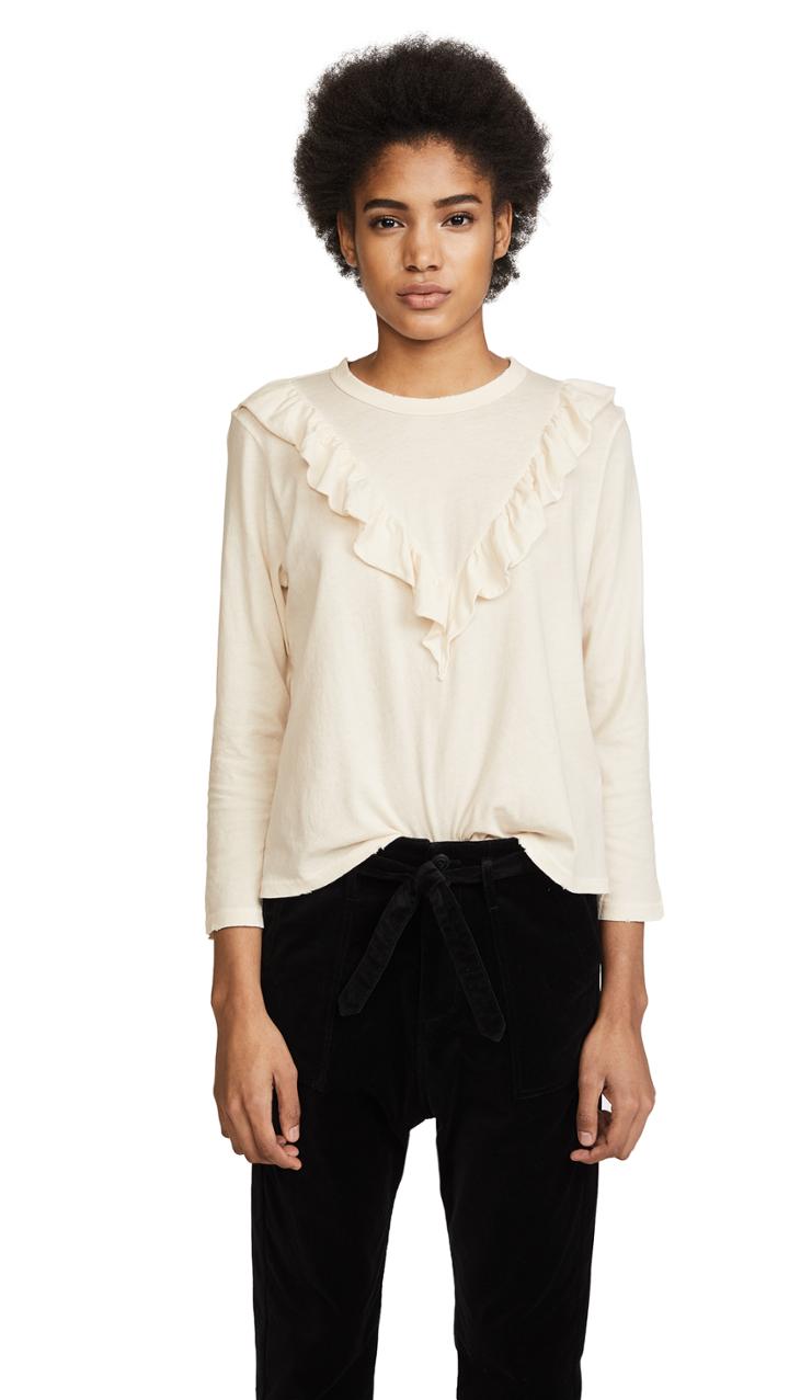 The Great The Tuxedo Ruffle Tee