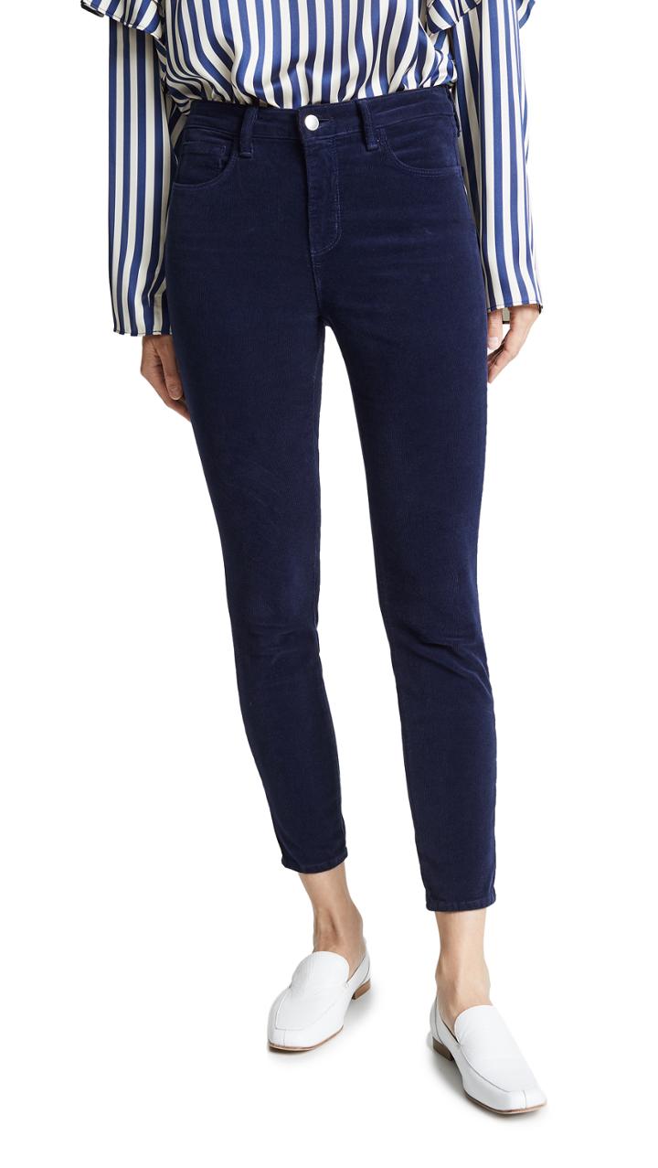 L Agence Margot High Rise Corduroy Skinny Jeans