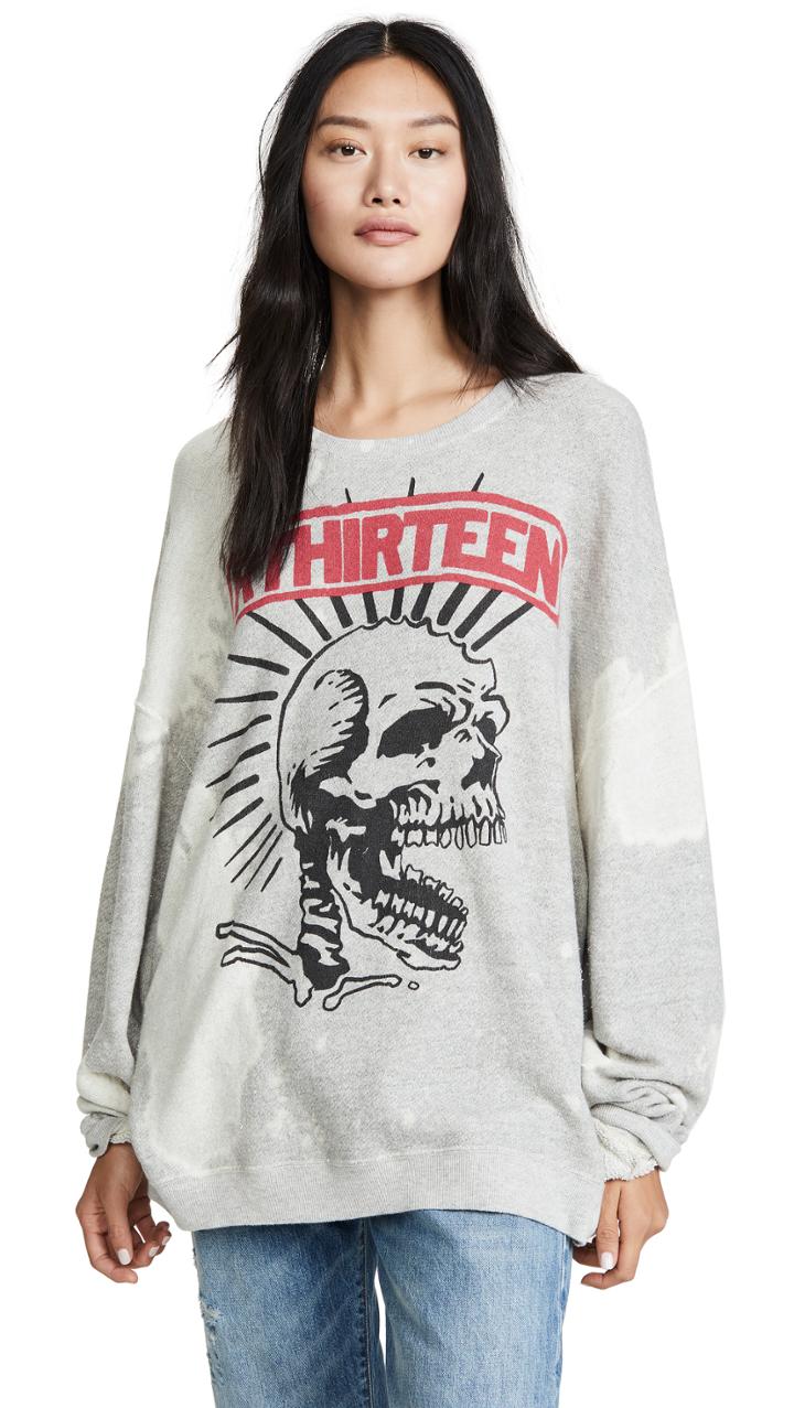 R13 Exploited Punk Oversized Sweatshirt