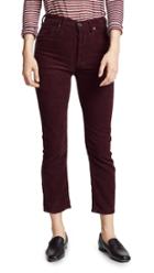 Agolde Riley Corduroy High Rise Straight Crop Jeans