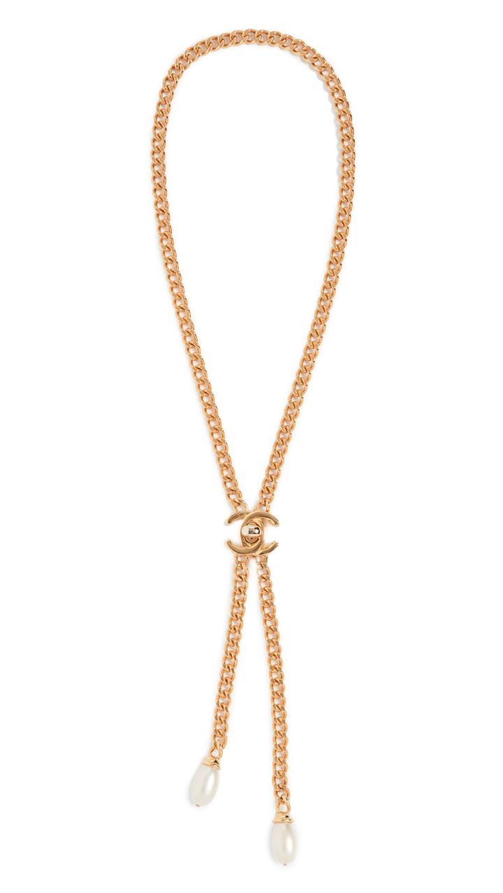 What Goes Around Comes Around Chanel Pearl Lariat Necklace