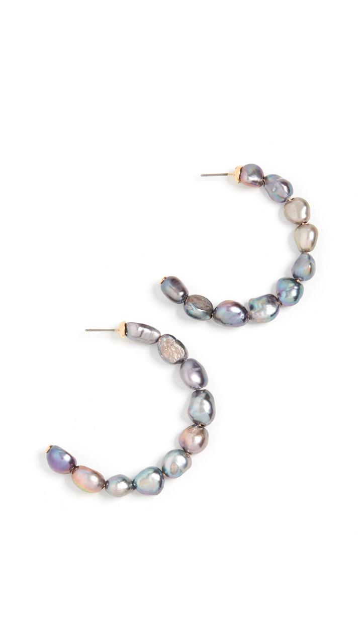 Baublebar Dafina Pearl Hoop Earrings