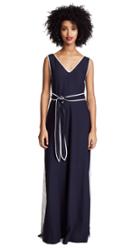 Diane Von Furstenberg Wide Leg Belted Jumpsuit
