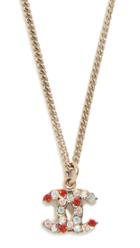 What Goes Around Comes Around Chanel Multi Crystal Cc Necklace
