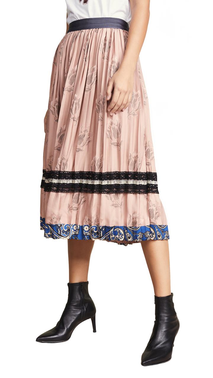 Coach 1941 Tulip Print Pleated Skirt