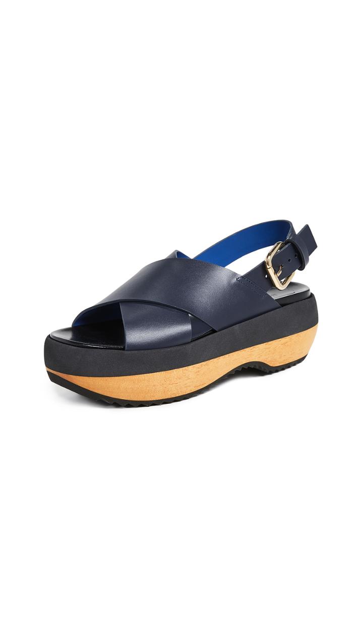 Marni Wedge Slingback Sandals