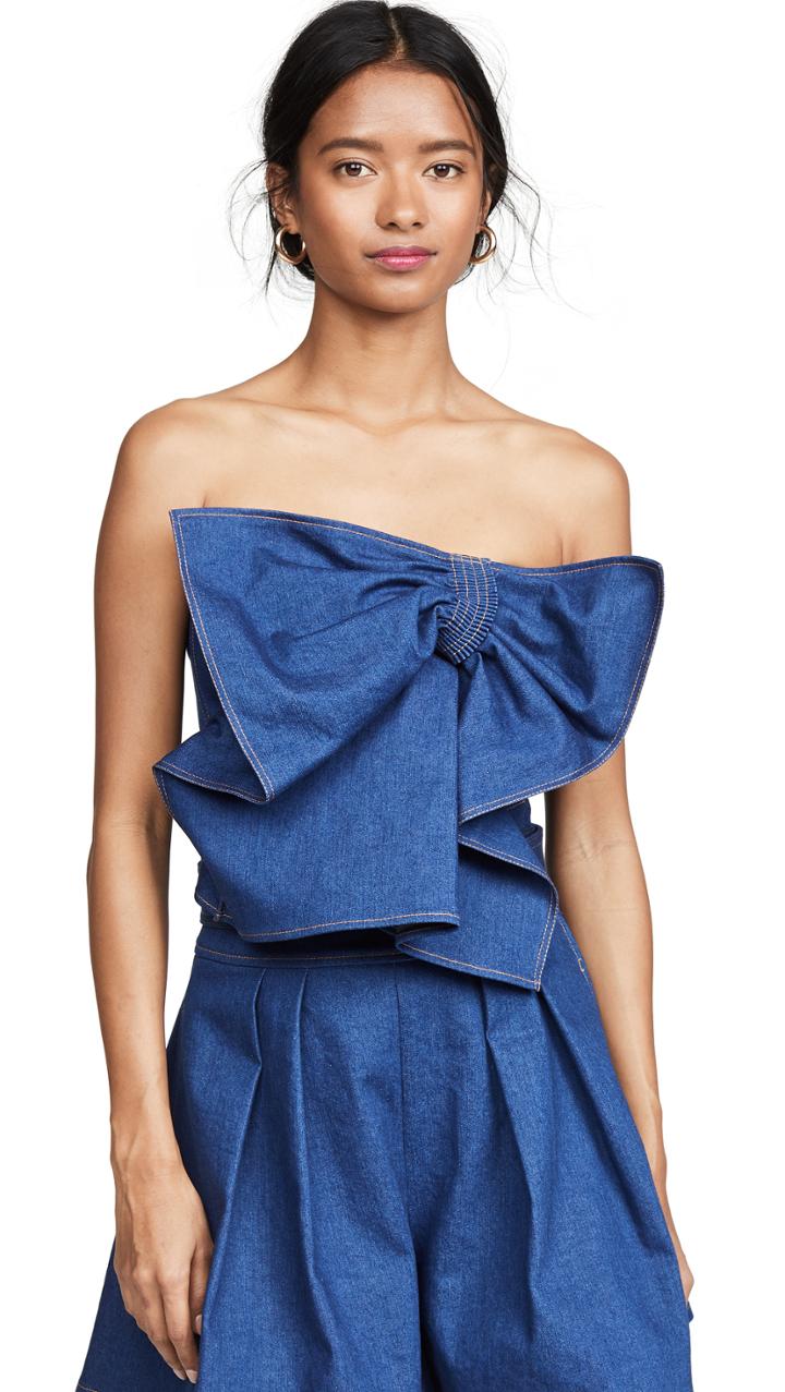 Adeam Oversized Bow Bustier