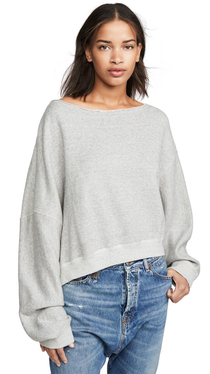 R13 Off Shoulder Patti Sweatshirt