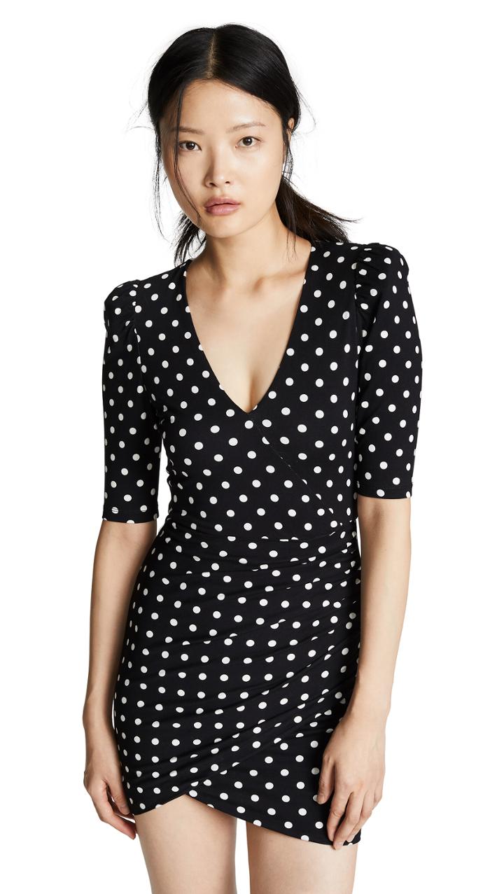 Alice Olivia Judy Short Sleeve Ruched Dress