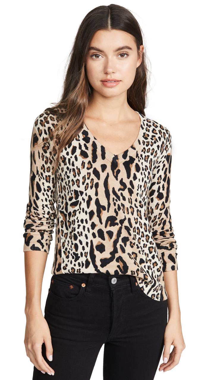 Atm Anthony Thomas Melillo Leopard Print Pullover