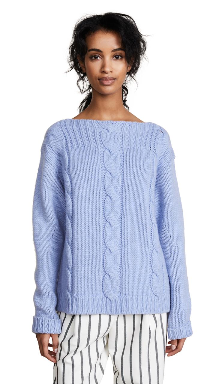 Vilshenko Molly Cable Hand Knit Sweater