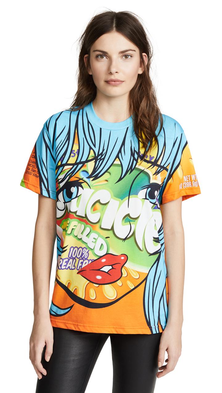 Moschino Cereal Cartoon Girl Graphic Oversize Tee