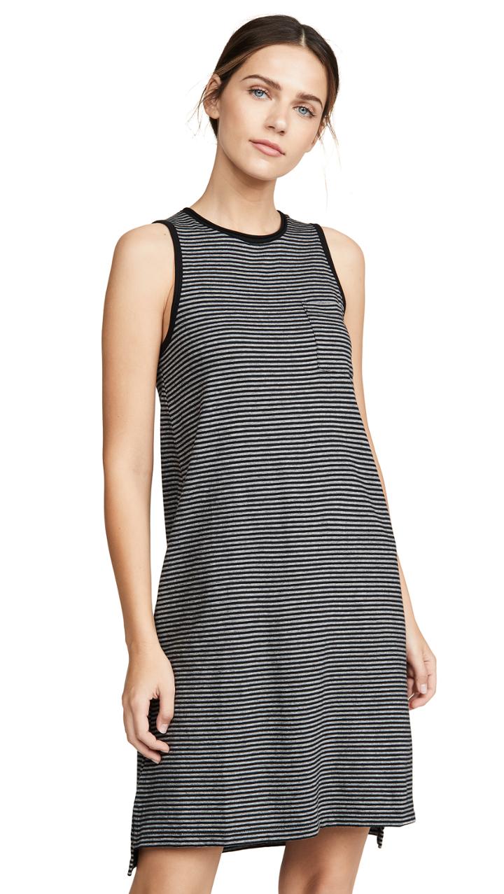 Atm Anthony Thomas Melillo Striped Jersey Dress