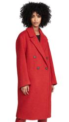 Vince Double Breasted Alpaca Long Coat