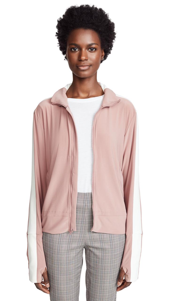 Norma Kamali Side Stripe Turtle Track Jacket