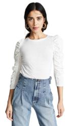 Rebecca Taylor Long Sleeve Cotton Pop Tee