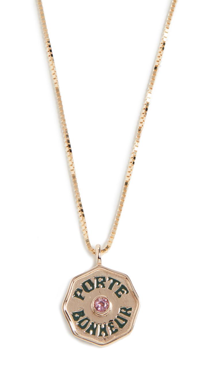 Marlo Laz 14k Mini Pb Coin Necklace