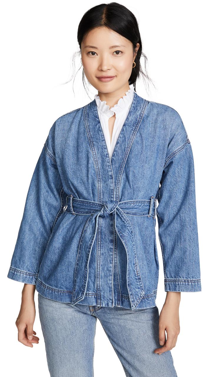 Madewell Denim Kimono Jacket With Belt