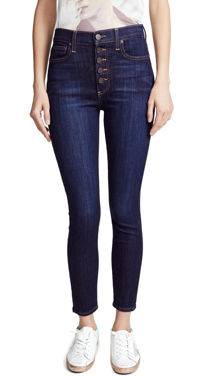 Ao.la By Alice + Olivia Ao. La By Alice + Olivia High Rise Exposed Button Jeans