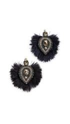 Tory Burch Embellished Feather Earrings