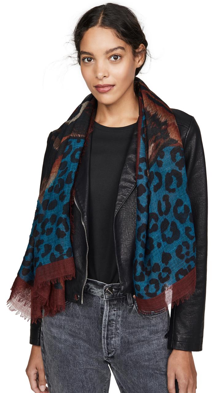 Franco Ferrari Tiger Face Scarf