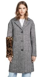 No 21 Leopard Sleeve Coat