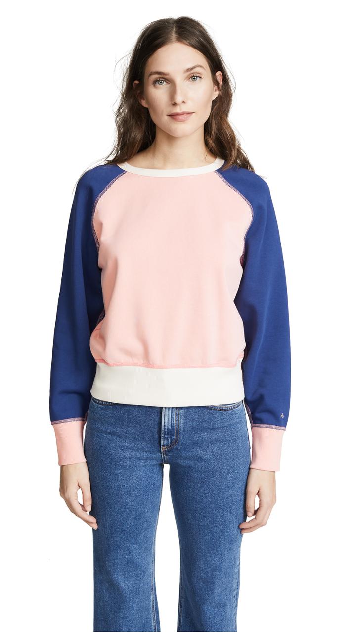 Rag Bone Jean Colorblock Raglan Sweatshirt