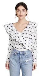 Self Portrait Star Frilled Top