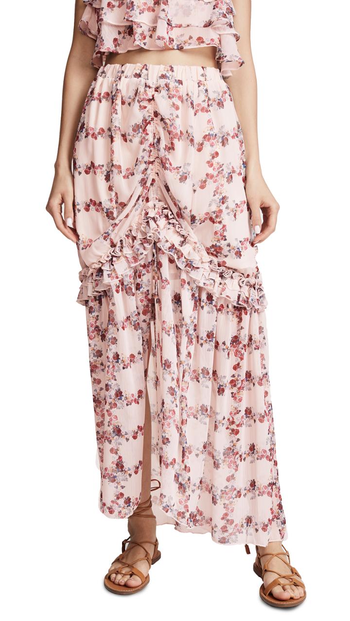 Endless Rose Fence Of Roses Ruffled Skirt