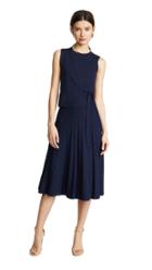 Yigal Azrouel Wrap Front Pleated Skirt Dress