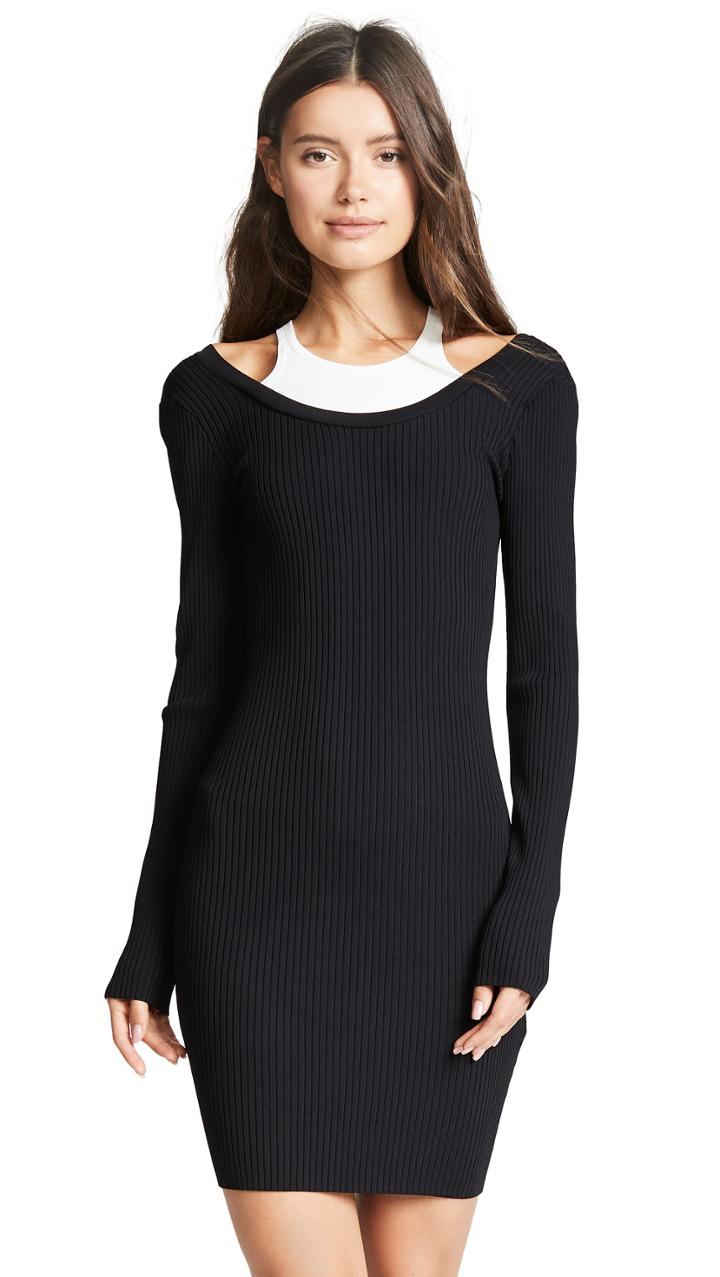 T By Alexander Wang Layered Mini Dress