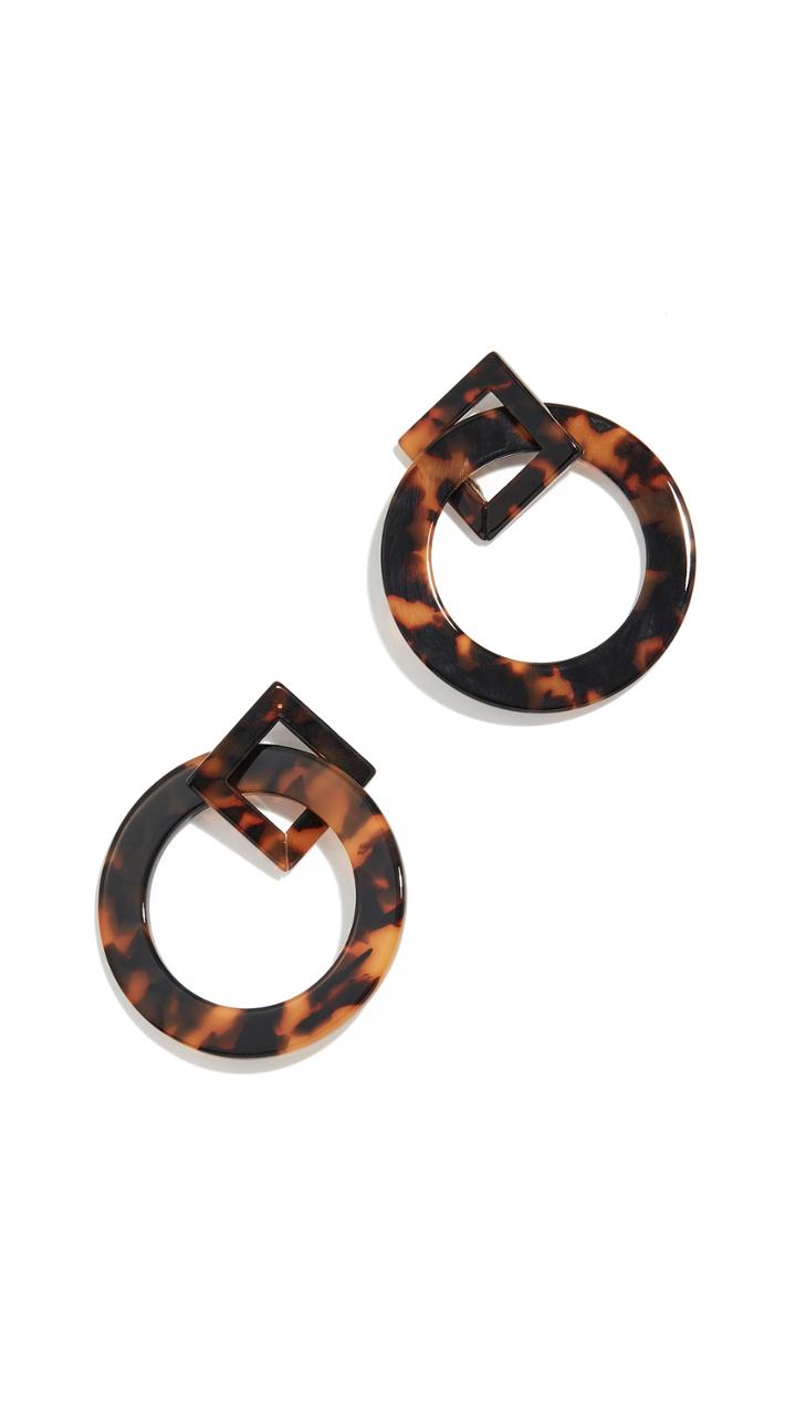 Kenneth Jay Lane Mixed Shape Earrings