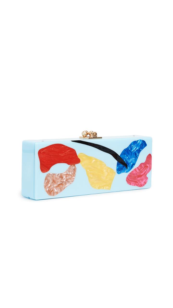Edie Parker Fallen Petals Flavia Clutch