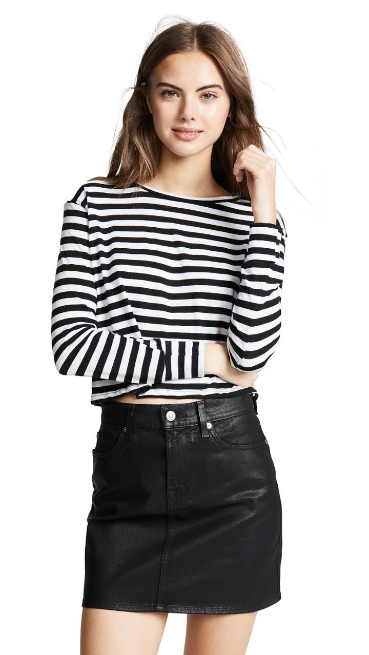 Lna Drop Shoulder Stripe Tee