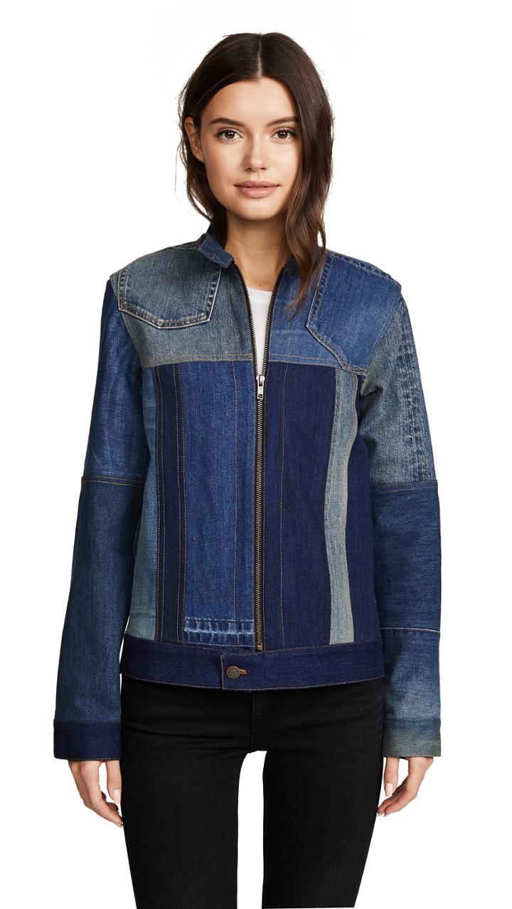 Shopbop.com 6397 Patchwork Cafe Racer Jacket