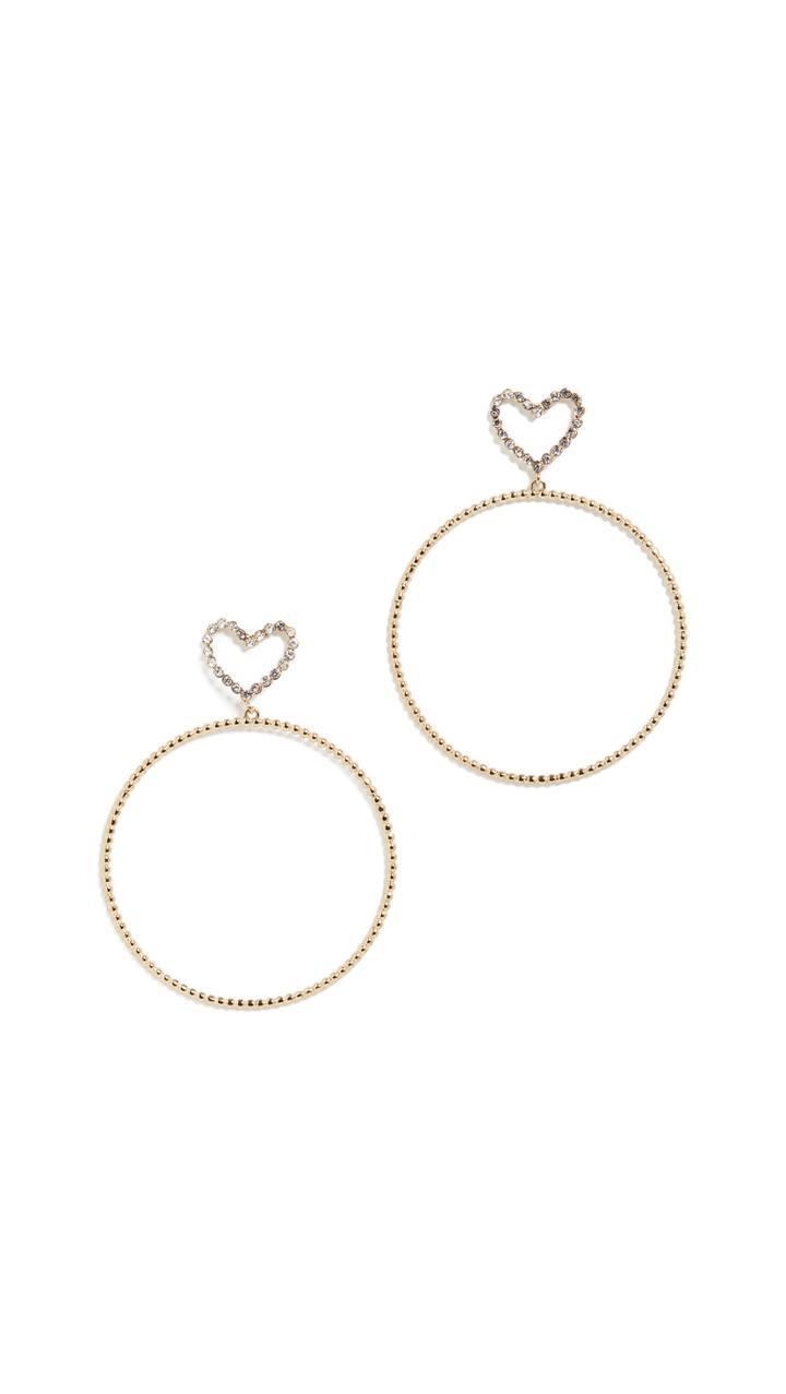 Luv Aj The Dotted Heart Hoop Earrings