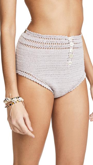 She Made Me Inika Crochet High Rise Bikini Bottoms
