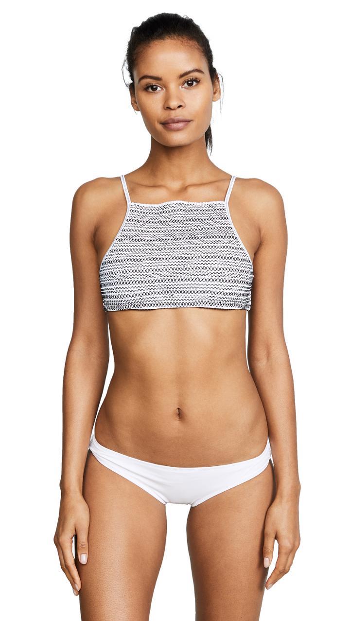 Kisuii Terez Smocked Crop Top