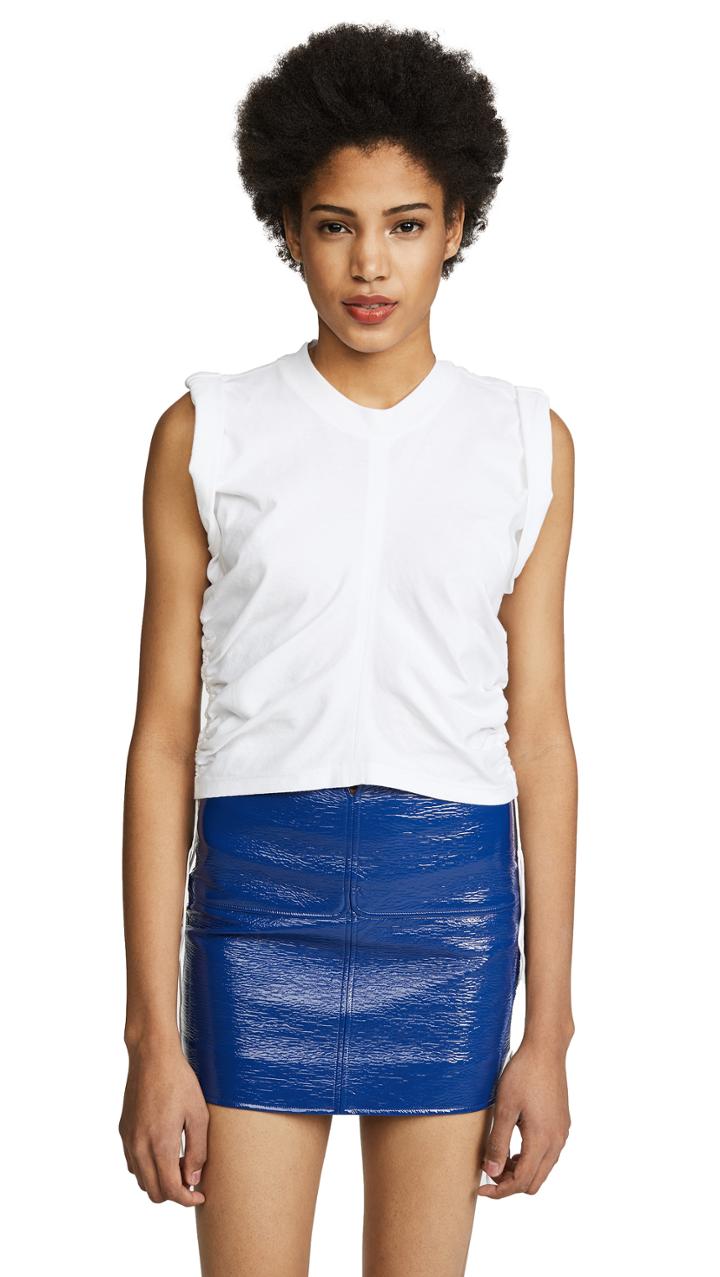 T By Alexander Wang Jersey Crop Top With Side Ties