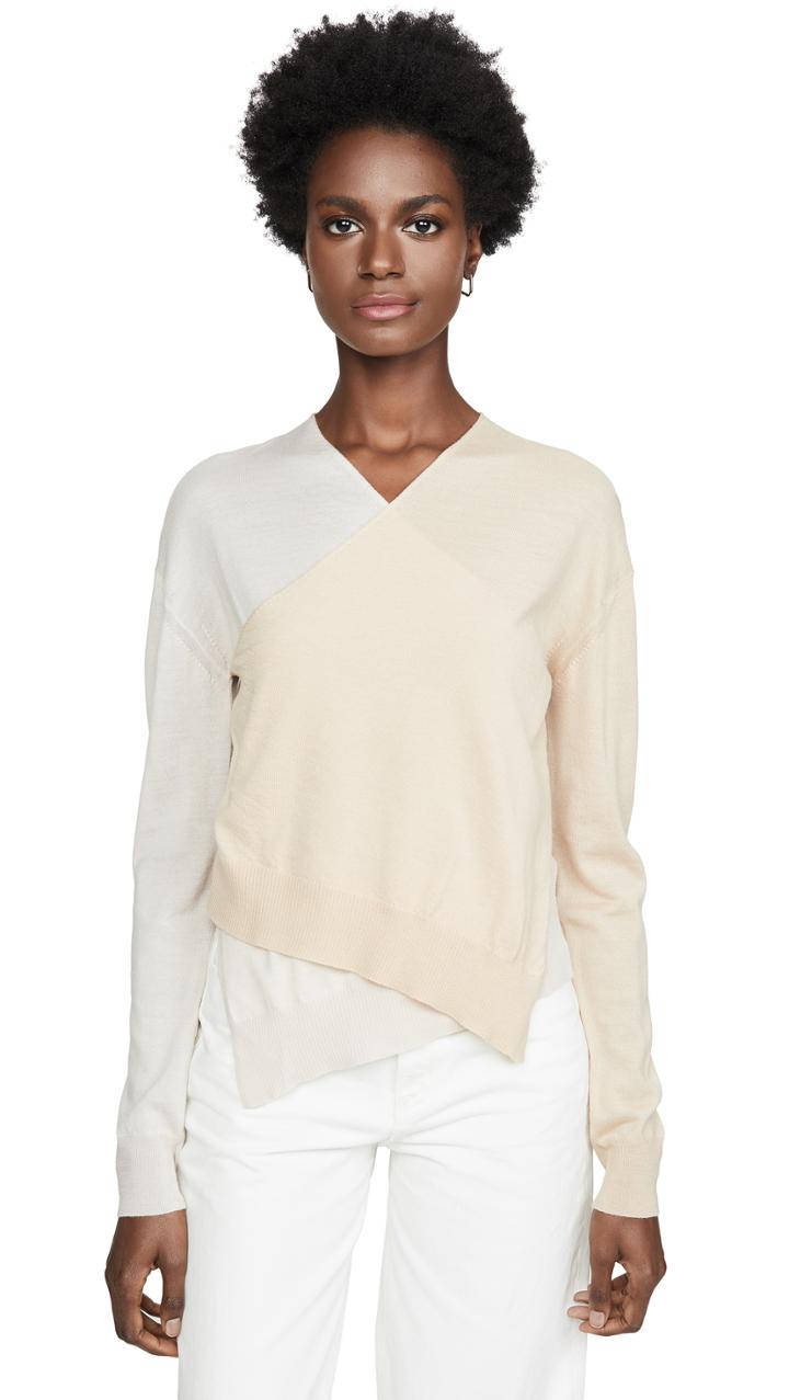 Rosetta Getty Wrapo Front Pullover Sweater