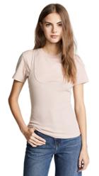 T By Alexander Wang Jersey Combo Top