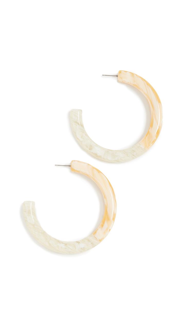Lele Sadoughi Medium Broadway Hoop Earrings