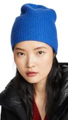 White Warren Plush Rib Cashmere Beanie