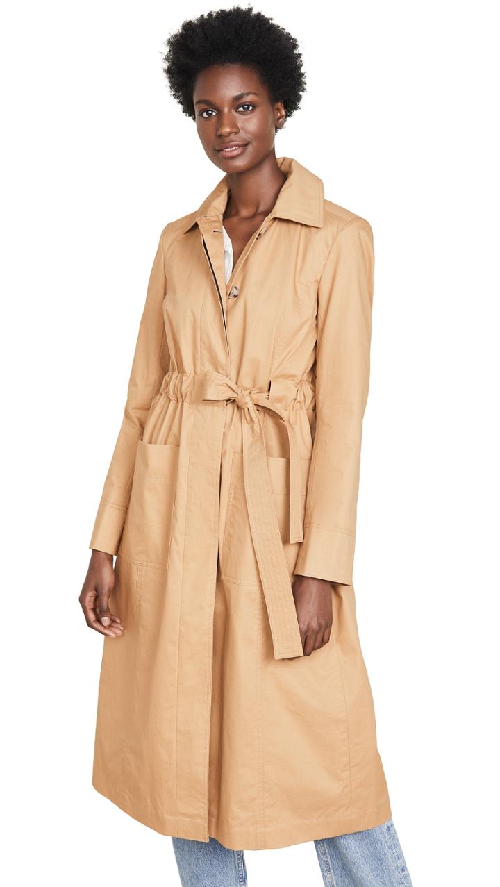 Tory Burch Tie Waist Trench Coat