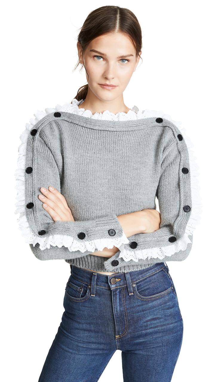 Philosophy Di Lorenzo Serafini Lace Trim Sweater