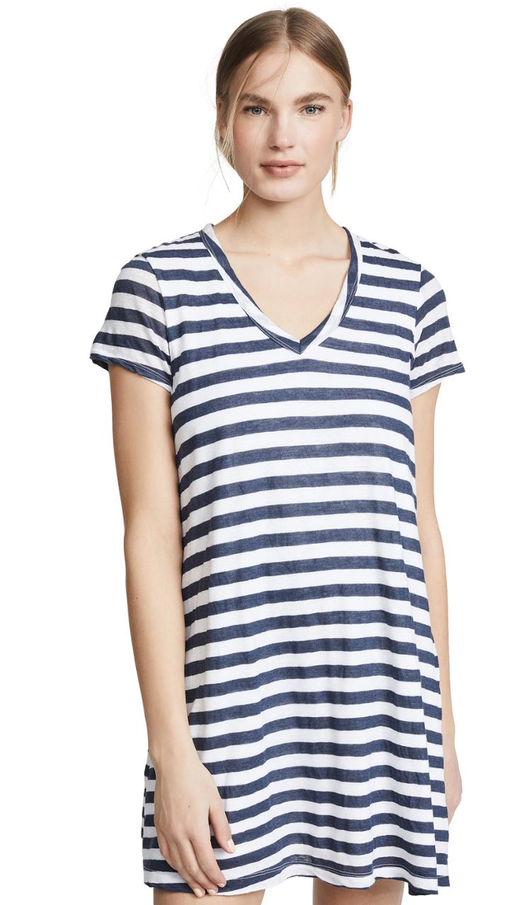 Wilt Striped Short Sleeve Dress
