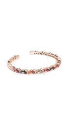 Suzanne Kalan 18k Rose Gold Bracelet With Round White Diamonds