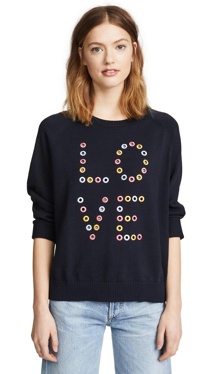 Chinti And Parker Cutout Love Sweater