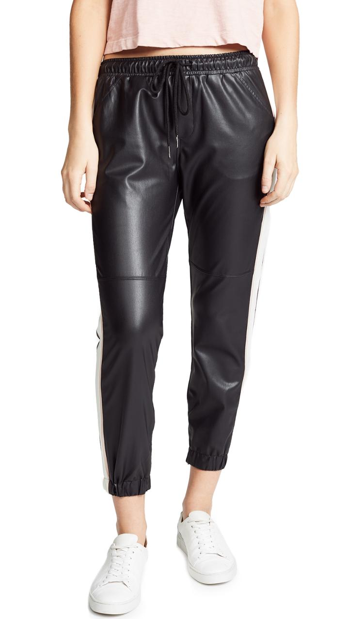 David Lerner Vegan Leather Joggers