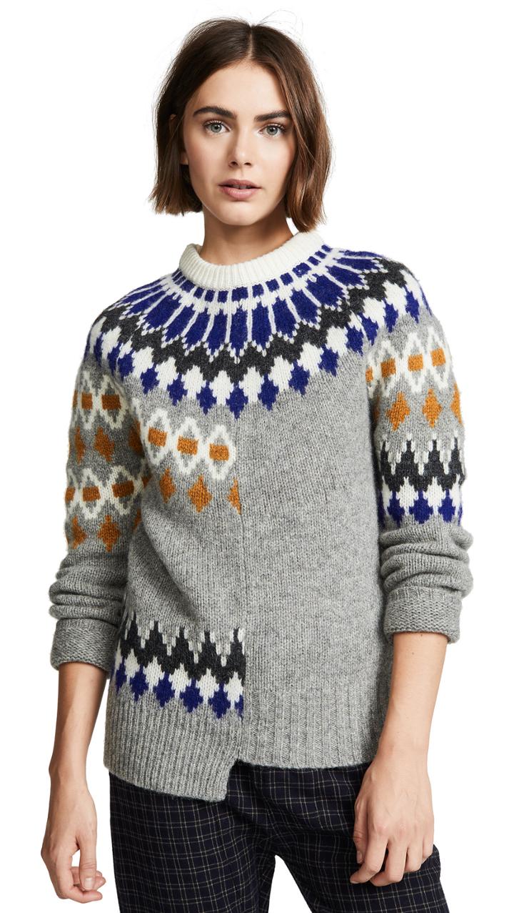 Joseph Patchwork Sweater
